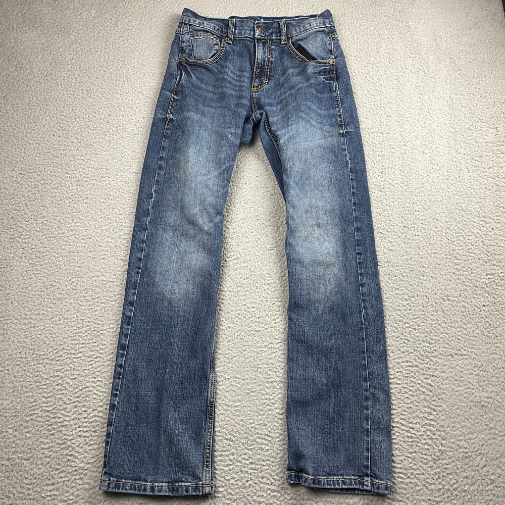 Wrangler Retro Jeans Mens 29x32 Blue Slim Bootcut Western Workwear Cowboy -stain